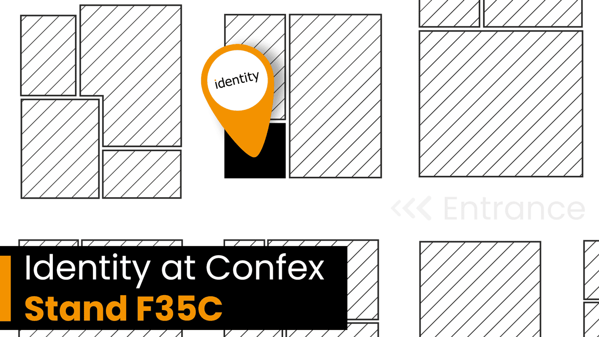 Identity at Confex - Stand F35C