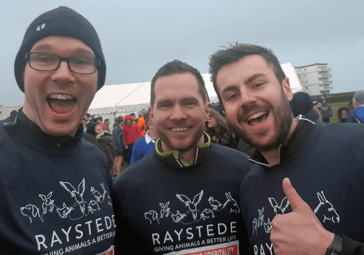 Three Identity team members before the Eastbourne half marathon