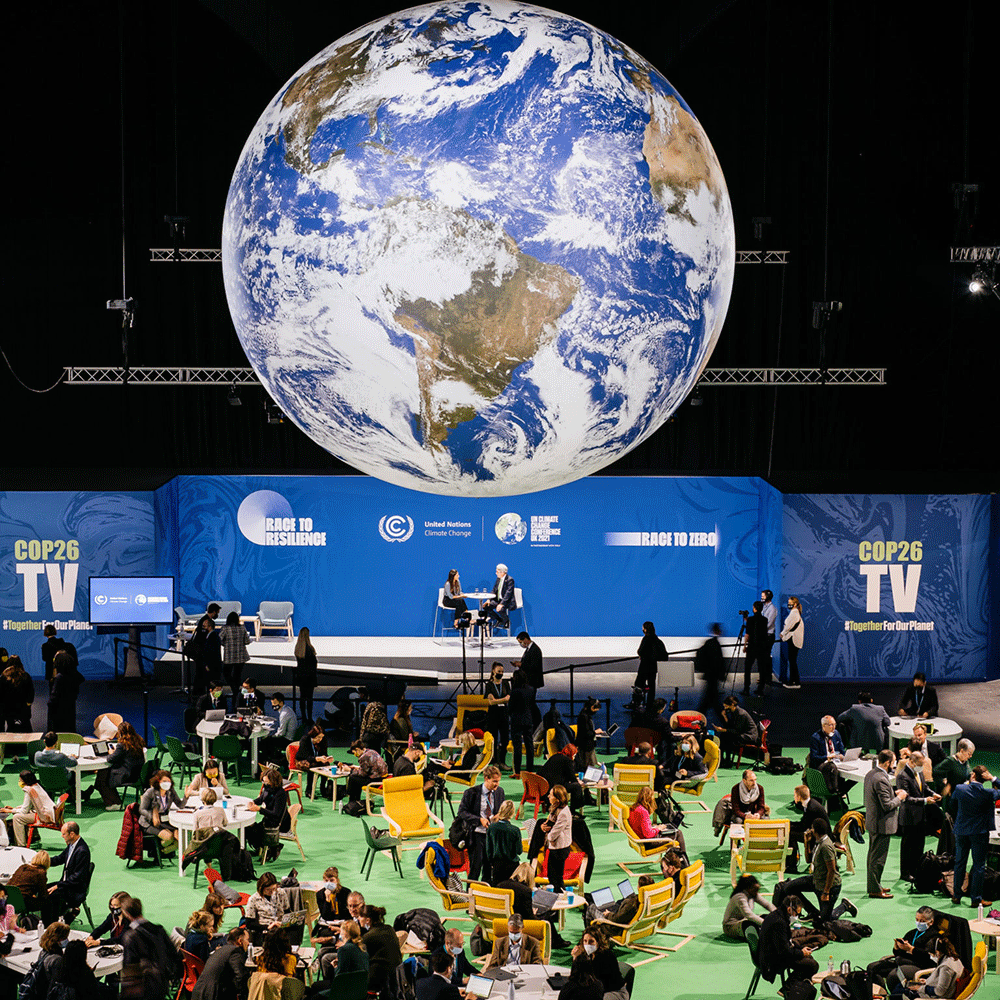 World globe at COP26